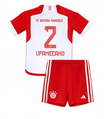 Bayern Munich Dayot Upamecano #2 Replika Babytøj Hjemmebanesæt Børn 2023-24 Kortærmet (+ Korte bukser)